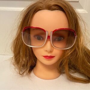 GUY LAROCHE SOLEIL SUNGLASSES SUNNIES PINK SILVER OVERSIZED FRAMES VINTAGE